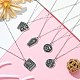 Halsketten mit Pentagramm-/Sarg-/Buchlegierungs-Emaille-Anhänger im gotischen Stil(NJEW-JN04362)-2