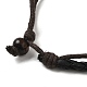 Wooden Braided Double Layer Multi-strand Bracelets(BJEW-P301-02)-3
