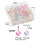 32Pcs 8 Style Transparent Spray Painted Glass Pendants(GLAA-YW0001-58)-4