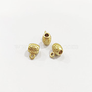 Alloy Tube Bails, Loop Bails, Real 18K Gold Plated, 8x6x5mm, Hole: 1mm, Inner Diameter: 2mm(PALLOY-F204-10G)