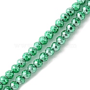 Baking Painted Synthetic Non-Magnetic Hematite Beads Strands, Faceted, Round, Sea Green, 3mm, Hole: 0.8mm, about 142pcs/strand, 15.59''(39.6cm)(G-H020-K01-05)