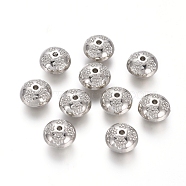 Alloy Beads, Rondelle, Platinum, 10x7mm, Hole: 1.4mm(PALLOY-G234-16P)