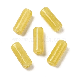 Transparent Acrylic Beads, Column, Yellow, 18x7mm, Hole: 2.5mm, about 787pcs/500g(OACR-A021-09E)