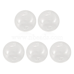 Handmade Two Holes Blown Glass Globe Beads, Round, Clear, 40mm, Hole: 2mm(BLOW-TA0001-02B)