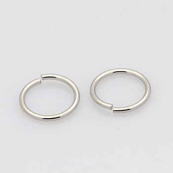 Tarnish Resistant 304 Stainless Steel Saw Cut Open Jump Rings, Round, Stainless Steel Color, 20 Gauge, 10x0.8mm, Inner Diameter: 8.4mm