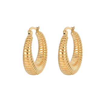 Elegant European Style Stainless Steel Gold-Plated Women's Earrings