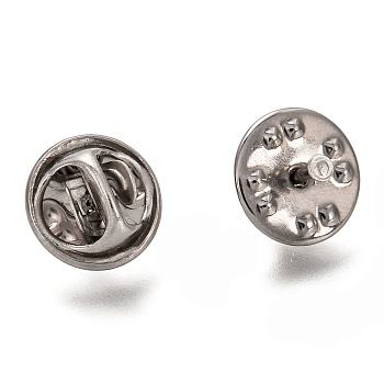 304 Stainless Steel Lapel Pin Backs, Tie Tack Pin, Brooch Findings, Stainless Steel Color, 11.5x5.5mm, Hole: 1.2mm
