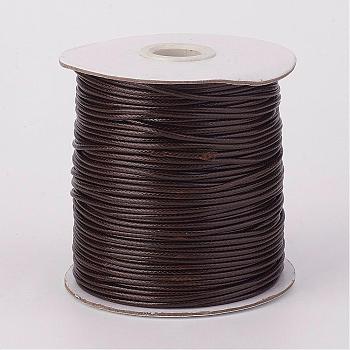 Eco-Friendly Korean Waxed Polyester Cord, Chocolate, 2mm, about 90yards/roll(80m/roll)
