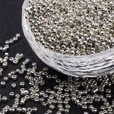 2mm Silver Glass Beads