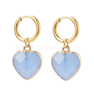 Natural Gemstone Heart Dangle Earrings(EJEW-JE05068)-4