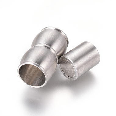 304 Stainless Steel Magnetic Clasps with Glue-in Ends(STAS-I120-38P)-2