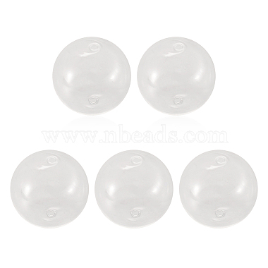 40mm Clear Round Glass Beads