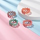 4個4色ガラスシードビーズ編みこみフィンガー指輪セット女性用(RJEW-JR00419)-2