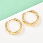 Brass Hoop Earrings, Cadmium Free & Lead Free, Long-Lasting Plated, Rack Plating, Real 18K Gold Plated, 17x17.5x4mm(EJEW-A156-09B-G)