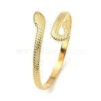 304 Stainless Steel Cuff Bangles, Snake, Golden, Inner Diameter: 2 inch(5.12cm)(BJEW-P302-03G)