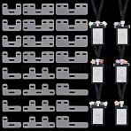 24Pcs 6 Styles Acrylic Badge Coin Display Holder Stands, Clear, 33x53~89x2mm, 4pcs/style(OACR-FG0001-25)