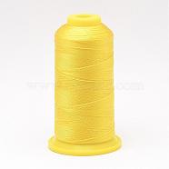 Nylon Sewing Thread, Yellow, 0.4mm, about 400m/roll(NWIR-N006-01I1-0.4mm)