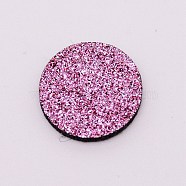Fibre Perfume Pads, with Glitter, Essential Oils Diffuser Locket Pads, Flat Round, Flamingo, 22.5x2.5mm(DIY-WH0183-55G)