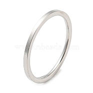 304 Stainless Steel Simple Plain Band Finger Ring for Women Men, Stainless Steel Color, Size 4, Inner Diameter: 14mm, 1mm(RJEW-F152-05P-F)