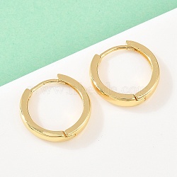 Brass Hoop Earrings, Cadmium Free & Lead Free, Long-Lasting Plated, Rack Plating, Real 18K Gold Plated, 17x17.5x4mm(EJEW-A156-09B-G)