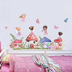 PVC Wall Stickers, Wall Decoration, Mushroom, 390x1100mm, 2pcs/set(DIY-WH0228-1040)