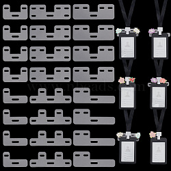 24Pcs 6 Styles Acrylic Badge Coin Display Holder Stands, Clear, 33x53~89x2mm, 4pcs/style(OACR-FG0001-25)