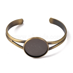 Brass Cuff Bangle Making, Blank Bangle Base, Antique Bronze, Tray: 25mm, 60.5mm(KK-S749-03AB)