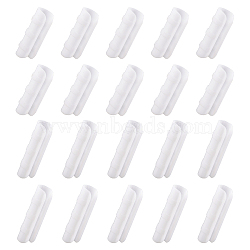 SUPERFINDINGS 20Pcs 2 Styles Farm Plastic Clamps, Greenhouse Film Clamps Grip, for Greenhouse Plant Supplies, White, 80x20~25mm, 10pcs/style(TOOL-FH0001-10)
