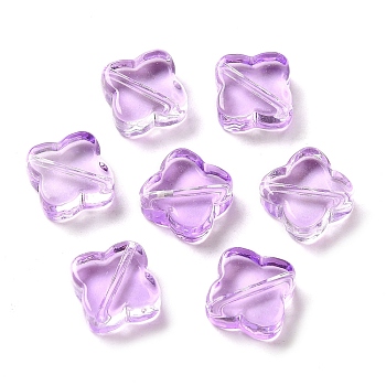 Transparent Glass Beads, Rhombus, Medium Orchid, 11.5x11.5x4.5mm, Hole: 1.2mm