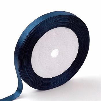 Single Face Satin Ribbon, Polyester Ribbon, Midnight Blue, Size: about 5/8 inch(16mm) wide, 25yards/roll(22.86m/roll), 250yards/group(228.6m/group), 10rolls/group