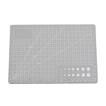 A3 Plastic Cutting Mat, Cutting Board, for Craft Art, Rectangle, Light Grey, 29.7x42cm