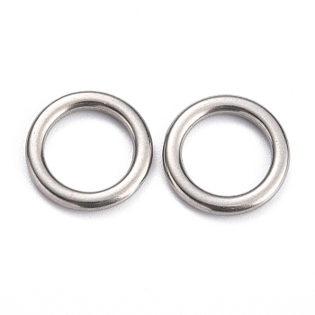 Non-Tarnish 304 Stainless Steel Linking Rings, Round Ring, Stainless Steel Color, 14x1.9mm, Inner Diameter: 9.8mm