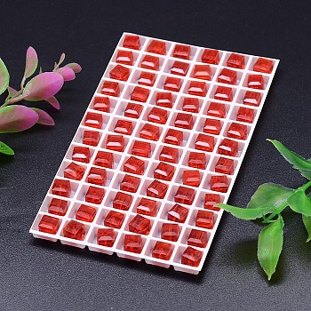 Faceted Cube Imitation Austrian Crystal Beads Strands, Grade AAA, Red, 8x8mm, Hole: 0.9~1mm, about 288pcs/box