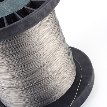 Tiger Tail, Original Color(Raw) Wire, Nylon-coated 304 Stainless Steel, Raw, 0.45mm, about 5905.51 Feet(1800m)/1000g