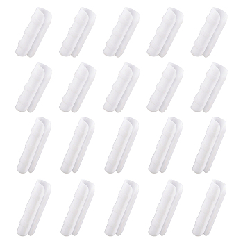 SUPERFINDINGS 20Pcs 2 Styles Farm Plastic Clamps, Greenhouse Film Clamps Grip, for Greenhouse Plant Supplies, White, 80x20~25mm, 10pcs/style