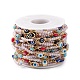 304 Stainless Steel Resin Evil Eye Link Chains with ABS Imitation Pearl Beads(CHS-P016-33G)-4