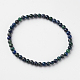 Bracelets extensibles en perles rondes de chrysocolla et lapis lazuli(X-BJEW-L594-B04)-1