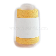 280M Size 40 100% Cotton Crochet Threads, Embroidery Thread, Mercerized Cotton Yarn for Lace Hand Knitting, Gold, 0.05mm(PW-WG92339-21)