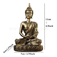 Resin Buddha Statue, for Zen Home Office Feng Shui Ornament, Olive, 70x40x110mm(PW-WG25489-13)