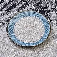 MIYUKI Delica Beads, Cylinder, Japanese Seed Beads, 11/0, (DB0221) Gilt Lined White Opal, 1.3x1.6mm, Hole: 0.8mm, about 2000pcs/10g(X-SEED-J020-DB0221)