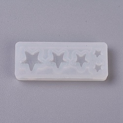 Silicone Molds, Resin Casting Molds, For UV Resin, Epoxy Resin Jewelry Making, Star, White, 42x17x5mm(X-DIY-G008-23)