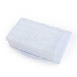 Plastic Bead Storage Containers, Rectangle, Clear, 5x2.7x3cm(CON-N012-08)