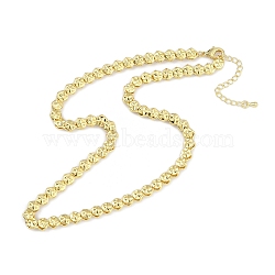 Rack Plating Brass Star Link Chain Necklaces for Women, Long-Lasting Plated, Lead Free & Cadmium Free, Real 18K Gold Plated, 16.22 inch(41.2cm)(NJEW-K382-14A-G)