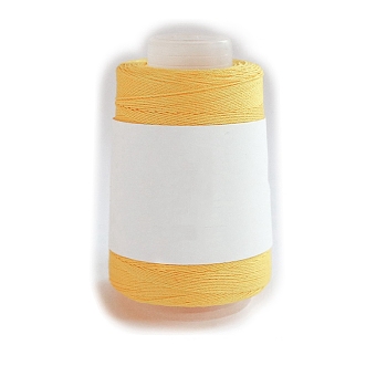 280M Size 40 100% Cotton Crochet Threads, Embroidery Thread, Mercerized Cotton Yarn for Lace Hand Knitting, Gold, 0.05mm