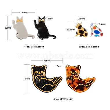 Kit de colgante de gato/gatito para hacer joyas diy(DIY-LS0004-04)-3