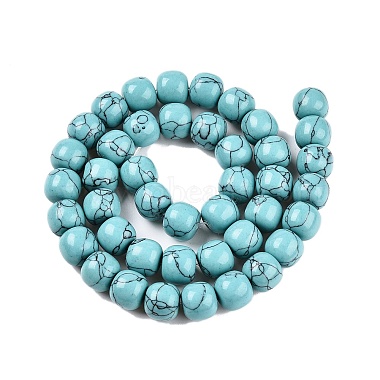 perles synthétiques turquoise brins(TURQ-T004-03)-2