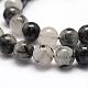 Natural Black Rutilated Quartz Bead Strands(G-P217-32-10mm)-3