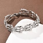 304 Stainless Steel Link Chain Bracelets,  Three-pronged Spear, Stainless Steel Color, 8-5/8 inch(22cm)(BJEW-D379-09P)