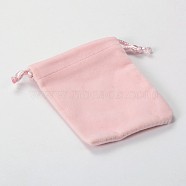 Rectangle Velours Jewelry Bags, Pink, 8.8x7cm(TP-O004-C-04)