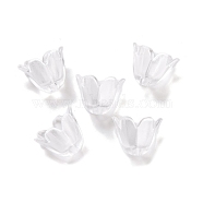 Transparent Acrylic Bead Caps, Flower, Clear, 9x11x9mm, Hole: 1.5mm, about 2174pcs/500g(OACR-M011-13)